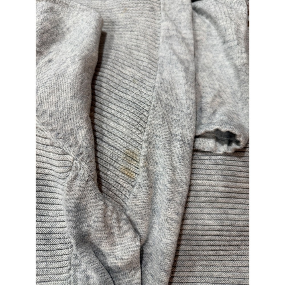 Artisan NY Women 3X Light Gray Cowl Neck Ribbed Knit Pullover Sweater Cotton